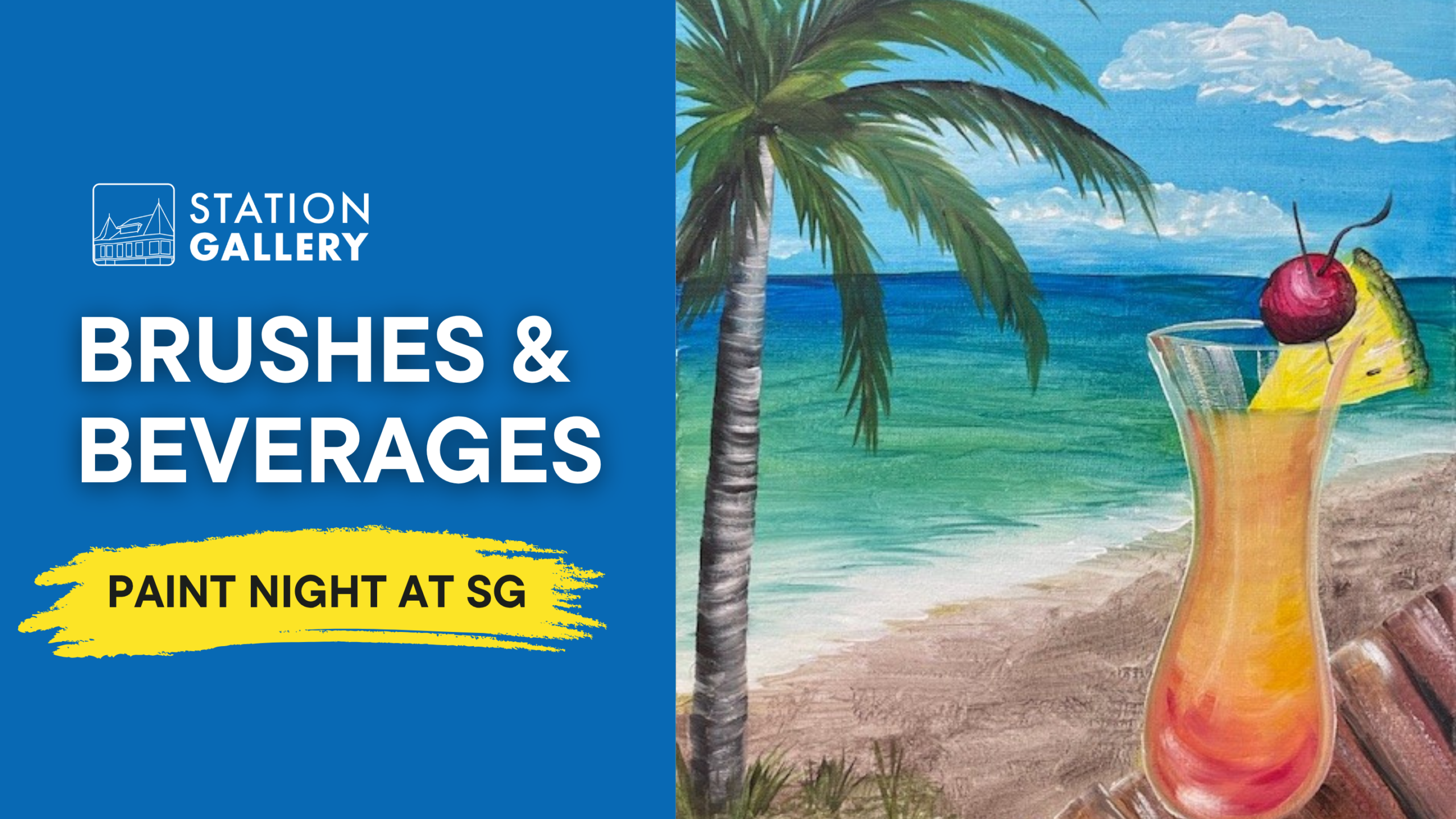 Brushes & Beverages Paint Night