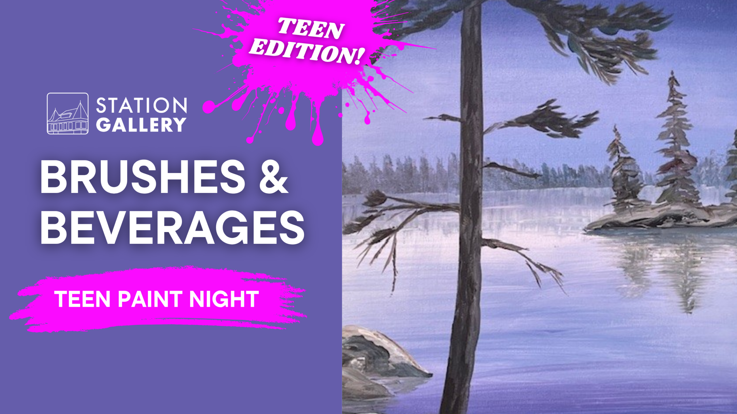 Brushes & Beverages Teen Paint Night